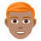Man- Medium Skin Tone- Red Hair emoji on Emojione